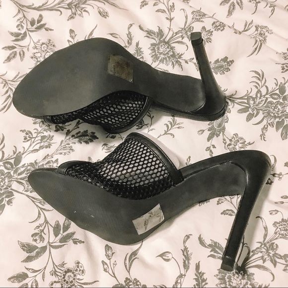Missguided Mesh Mule Heels in Black - Picture 3 of 4